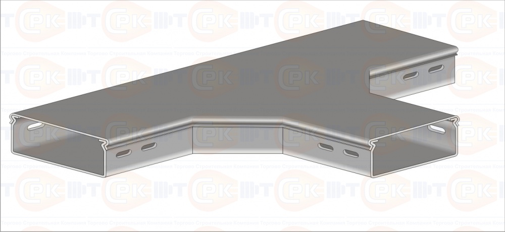 Короб тройниковый ГКТЗ-100х65 замковый цинк (основание 1.5 мм, крышка 0.7 мм)
