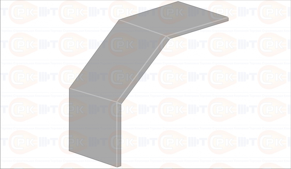 Крышка КУВВЗ-100 (Крышка замковая угла вертикального вверх цинк) (0,7мм)